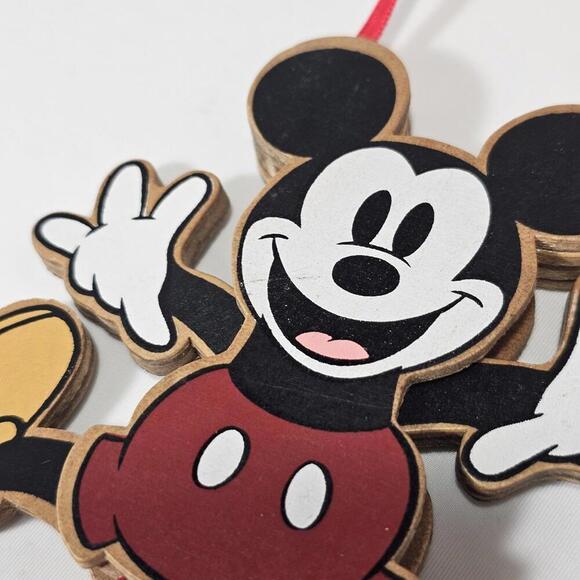 1990 DISNEY MICKEY MOUSE MARIONETTE PULL STRING ORNAMENT WOOD VINTAGE - Picture 3 of 11